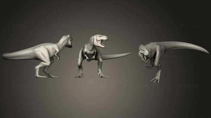 Animal figurines (TRex, STKJ_1818) 3D models for cnc
